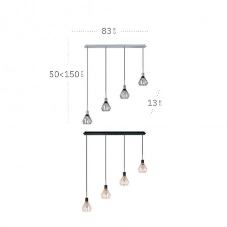Pendant lamp San Petersburgo (4 Lights)