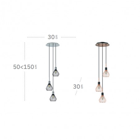 Pendant lamp San Petersburgo (3 Lights)