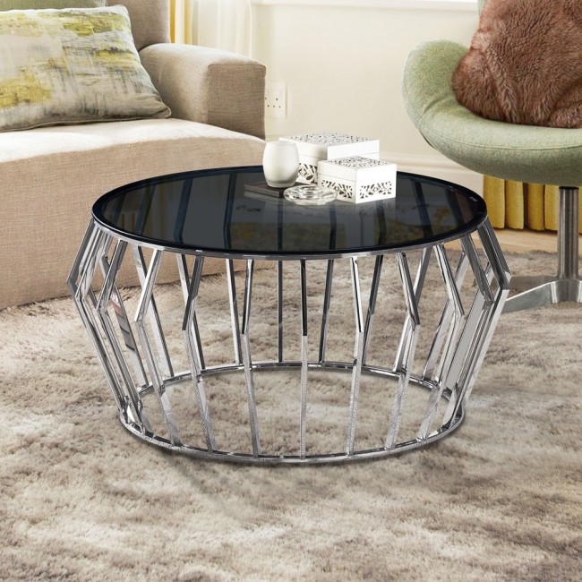 Coffee table Ciros Steel Gloss