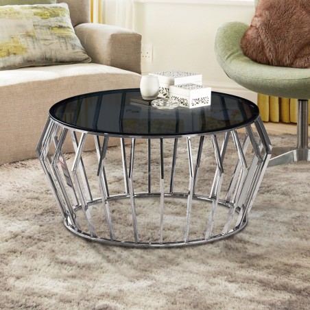 Coffee table Ciros Steel Gloss