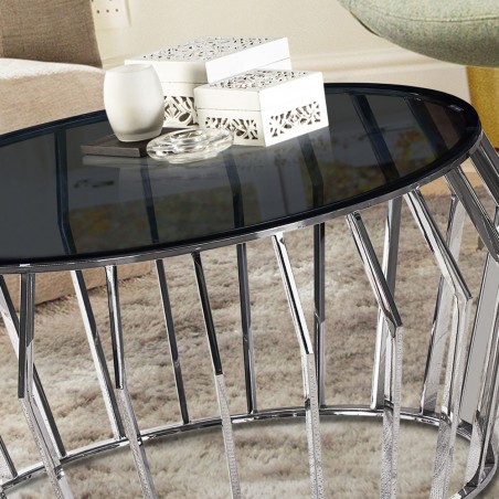 Coffee table Ciros Steel Gloss