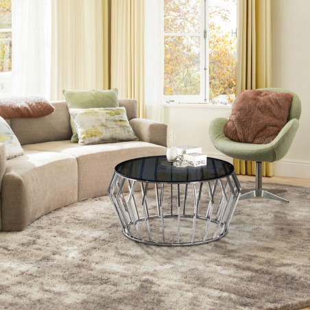 Coffee table Ciros Steel Gloss