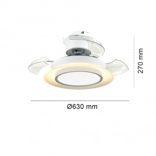 Ventilador LED con aspas retráctiles Villa CCT (18W)
