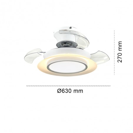 Ventilador LED con aspas retráctiles Villa CCT (18W)