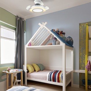 Ventilador LED con aspas retráctiles Villa CCT (18W)