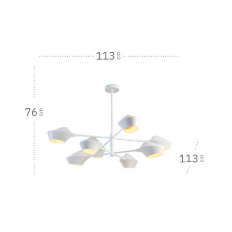 Ceiling lamp Beijing (8 Lights)