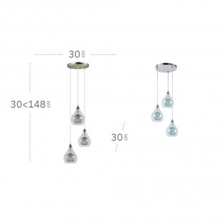 Pendant lamp Lhasa (3 Lights)