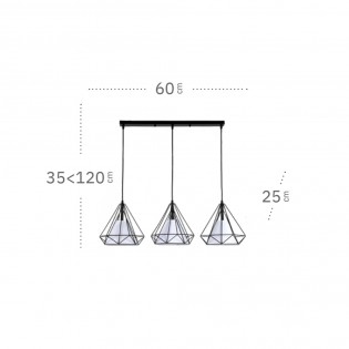 Regleta de techo Tosco (3 Luces)