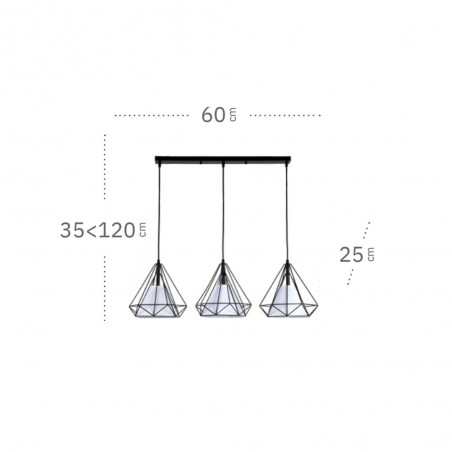 Regleta de techo Tosco (3 Luces)