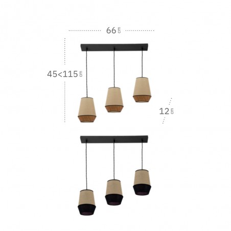 Ceiling track light Campana (3 Lights)