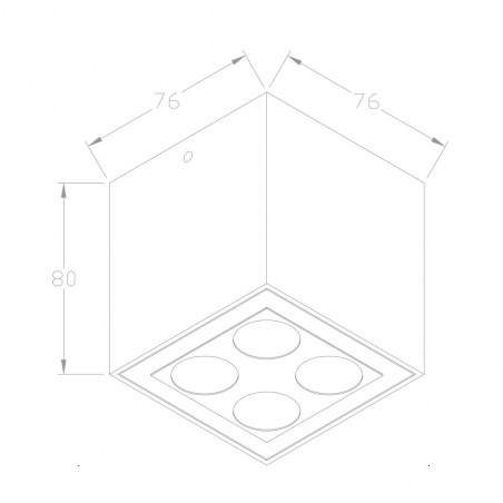 Outdoor LED Flush Light Ares (4x2W)