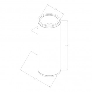 Aplique de pared de exterior LED Shim (24W)
