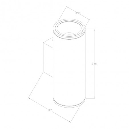 Aplique de pared de exterior LED Shim (24W)