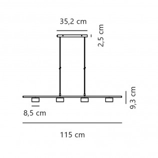 LED Pendant Track Light Clyde (16W)