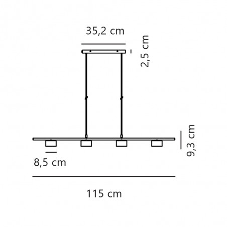 LED Pendant Track Light Clyde (16W)