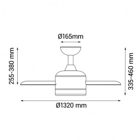 Ventilador de techo LED Robb CCT (24W)