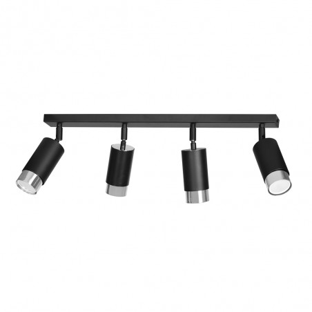 Spotlight Track Lamp Mura Black/Chrome (4 lights)