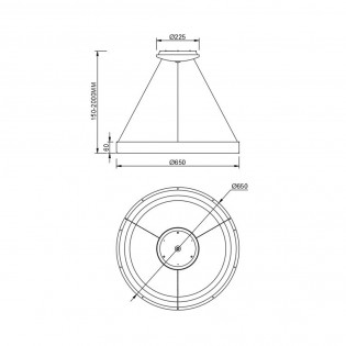 Lámpara colgante LED Niseko II Dim (50W)