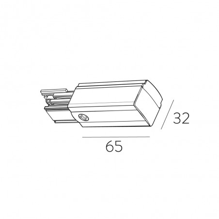 Side connector for 3-phase rail ACB