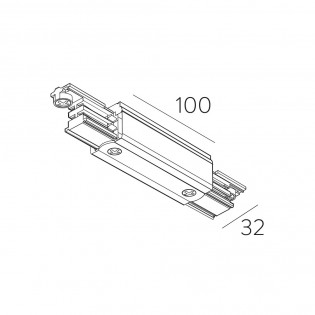 Intermediate connector for three-phase rail ACB
