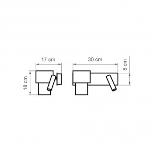 Aplique de pared con lector LED Kan (3W)