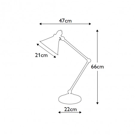 Lámpara de escritorio retro Provence