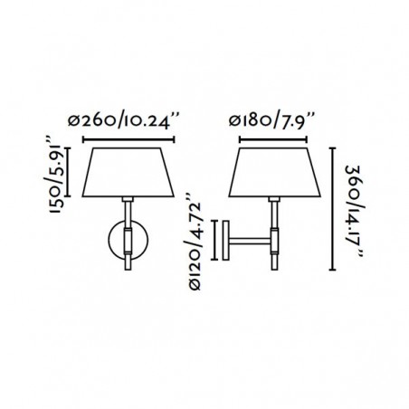 Wall light classic Mitic