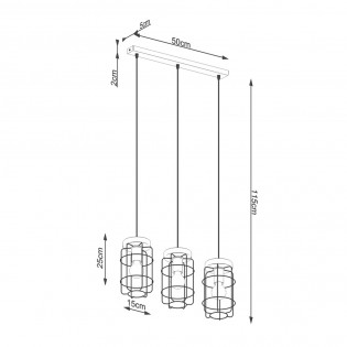 Regleta de techo Gotto (3 Luces)