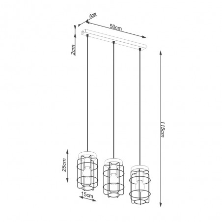 Ceiling track light Gotto (3 Lights)