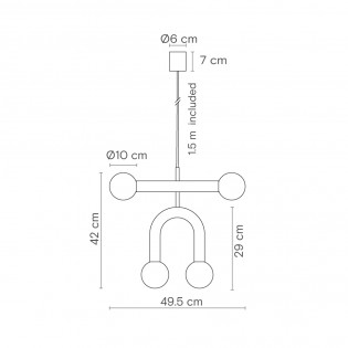 Pendant Lamp Rigoberta Duo Súper Curvo