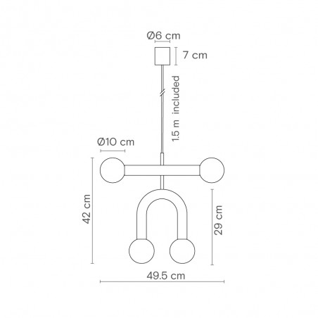Pendant Lamp Rigoberta Duo Súper Curvo