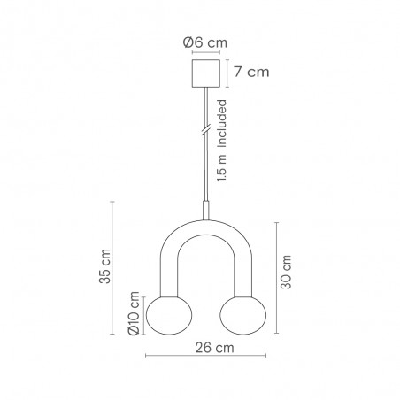 Pendant Lamp Rigoberta Mono Súper Curvo