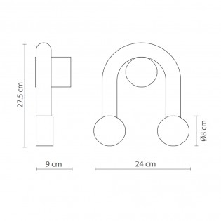 LED Wall Lamp Rigoberta Súper Curvo 3000K (12.4W)