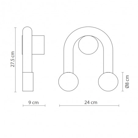 LED Wall Lamp Rigoberta Súper Curvo 3000K (12.4W)