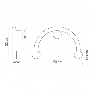 LED Wall Lamp Rigoberta Curvo 3000K (12.4W)