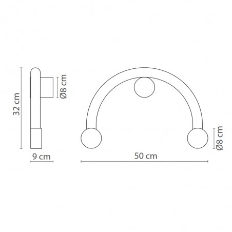 LED Wall Lamp Rigoberta Curvo 3000K (12.4W)