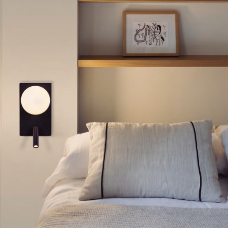 Wandleuchte mit LED-Leser Glos Slim Horizontal (3W)