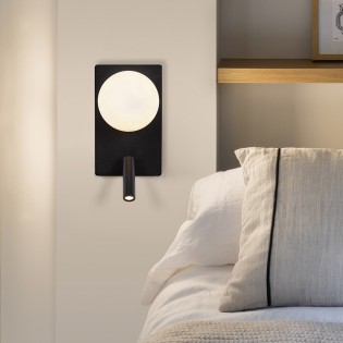 Wandleuchte mit LED-Leser Glos Slim Horizontal (3W)