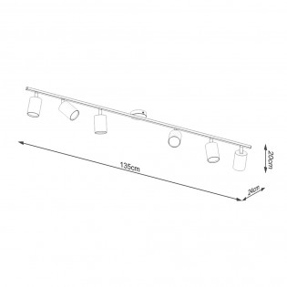 Regleta de techo Lemmi (6 Luces)