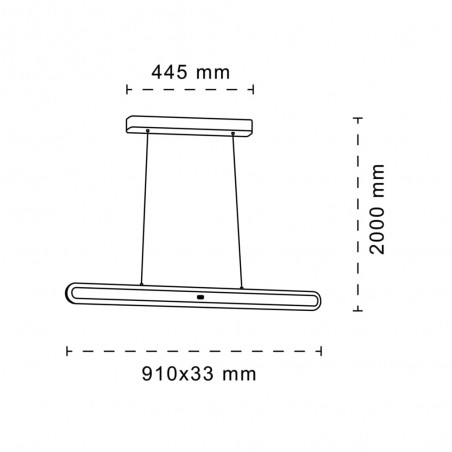 Lámpara de techo lineal LED Nina (24W)
