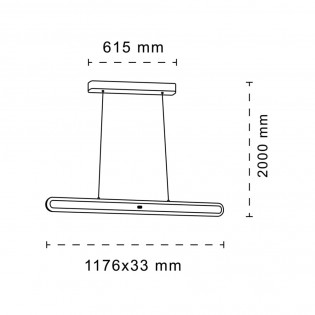 Lámpara de techo lineal LED Nina (31W)
