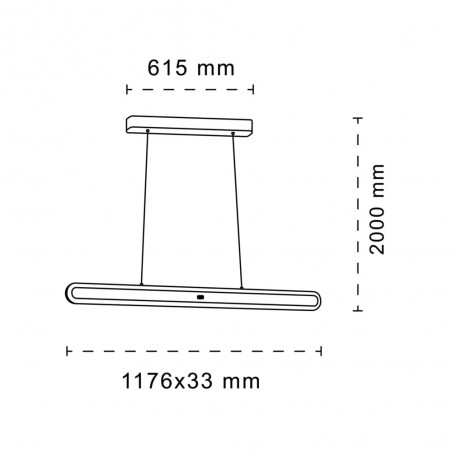 Lámpara de techo lineal LED Nina (31W)