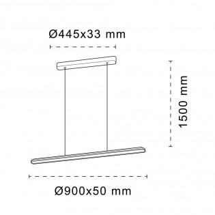 LED linear pendant light Mila Sensor (24W)