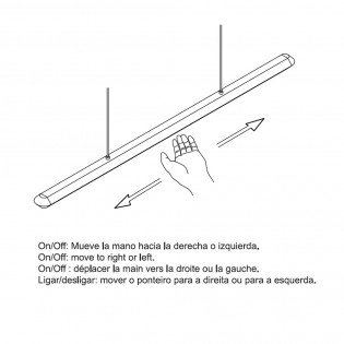 LED linear pendant light Mila Sensor (24W)