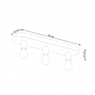 Regleta de techo Tavo (3 Luces)