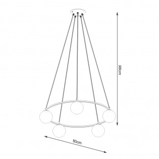 Lámpara colgante Yoli (5 Luces)