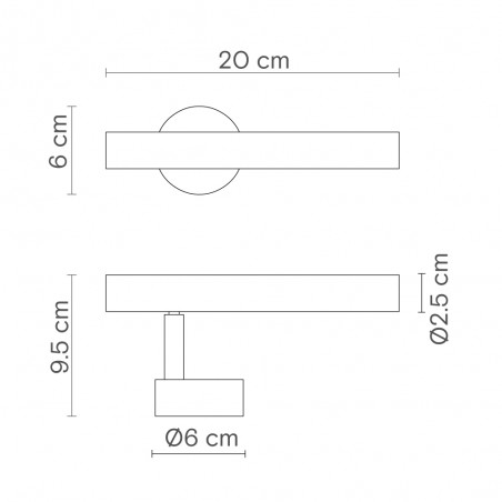 Aplique de pared LED Rui (4W)