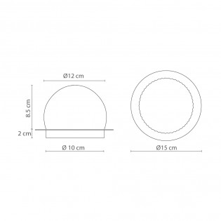 Aplique de pared/techo Roi II Opal