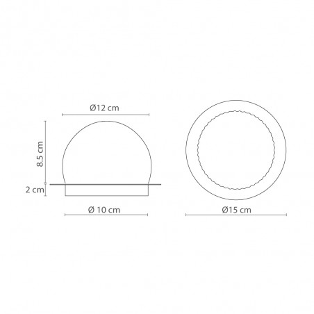 Aplique de pared/techo Roi II Opal