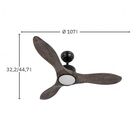 LED Ceiling Fan Segre CCT Dim (24W)